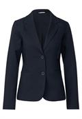 Twill Blazer in Unifarbe deep blue