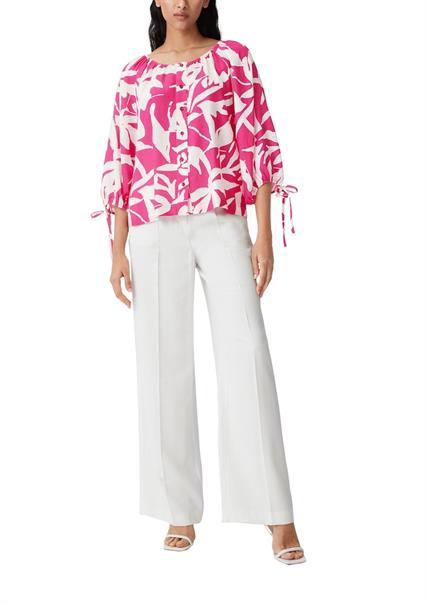 Twill-Bluse aus Viskosemi pink