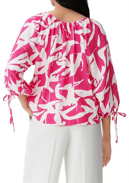 Twill-Bluse aus Viskosemi pink