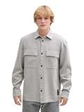 Twill Overshirt aus Baumwolle chalk grey