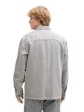 Twill Overshirt aus Baumwolle chalk grey