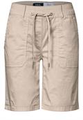 Twill Shorts im Washed-Look boulder beige