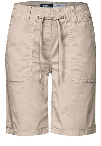 Twill Shorts im Washed-Look boulder beige