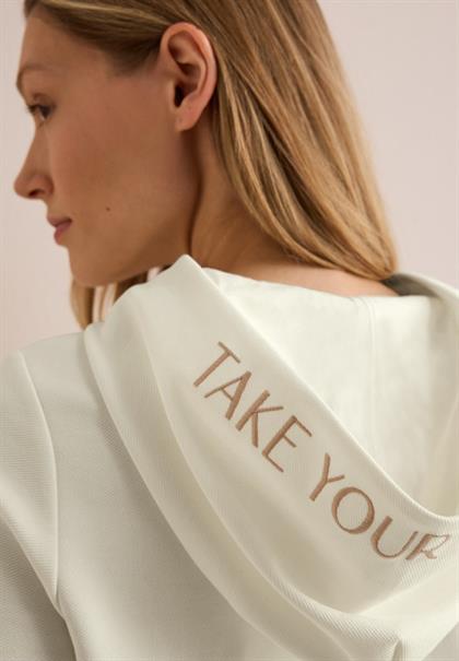 Twill Sweat Hoodie vanilla white