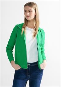 Twill Sweatjacke celery green