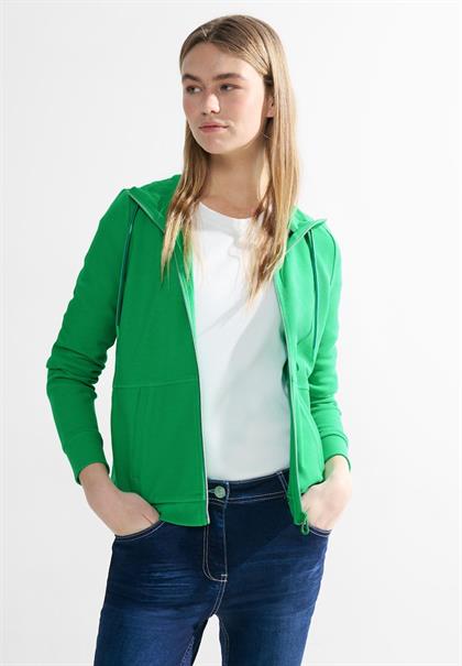 Twill Sweatjacke celery green