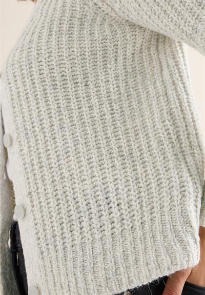 Two Tone Cardigan metal grey melange