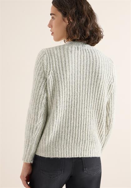 Two Tone Cardigan metal grey melange