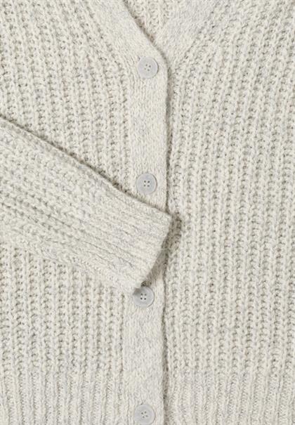 Two Tone Cardigan metal grey melange