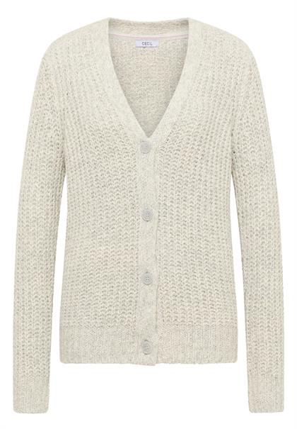 Two Tone Cardigan metal grey melange