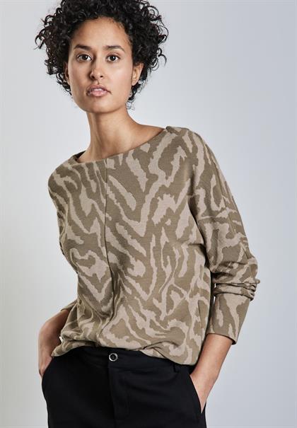 Two-Tone Jaquard Shirt honey sand