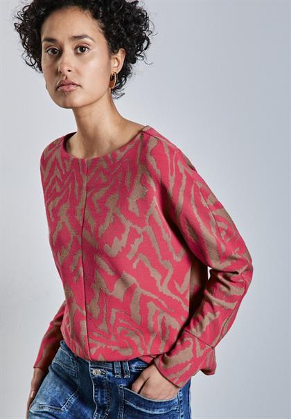 Two-Tone Jaquard Shirt sugar coral