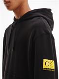 TWO TONE MONOGRAM HOODIE ck black