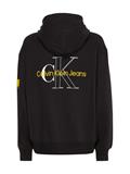 TWO TONE MONOGRAM HOODIE ck black