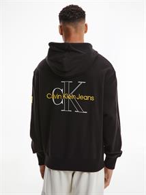 TWO TONE MONOGRAM HOODIE ck black