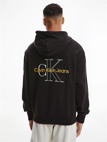 TWO TONE MONOGRAM HOODIE ck black