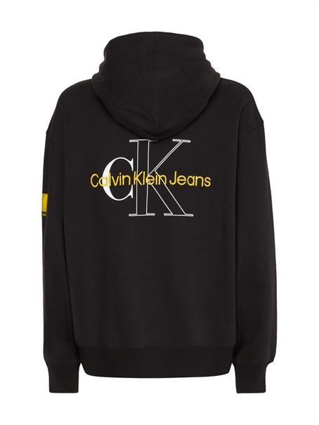 TWO TONE MONOGRAM HOODIE ck black