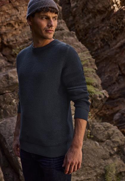 Two Tone Pullover nightside blue