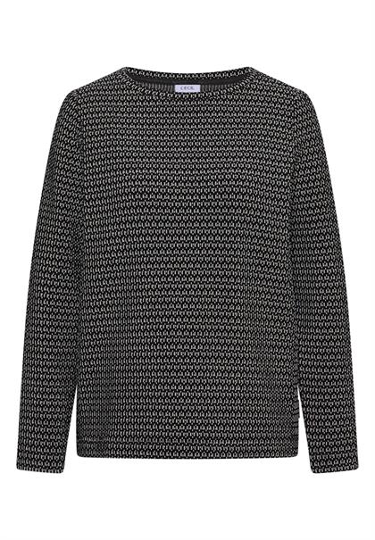 Two-Tone Strukturshirt black
