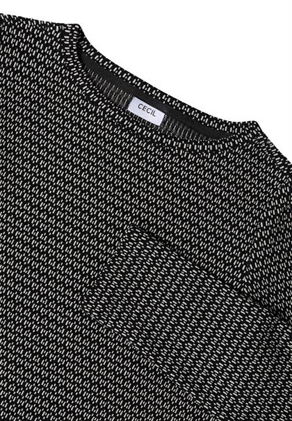 Two-Tone Strukturshirt black