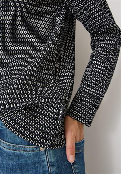 Two-Tone Strukturshirt black