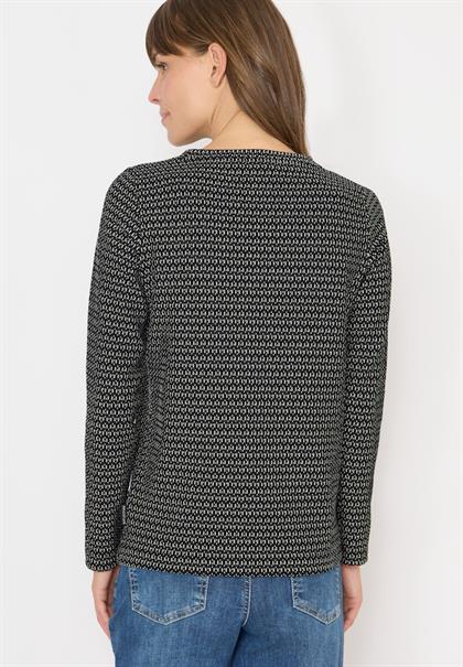 Two-Tone Strukturshirt black