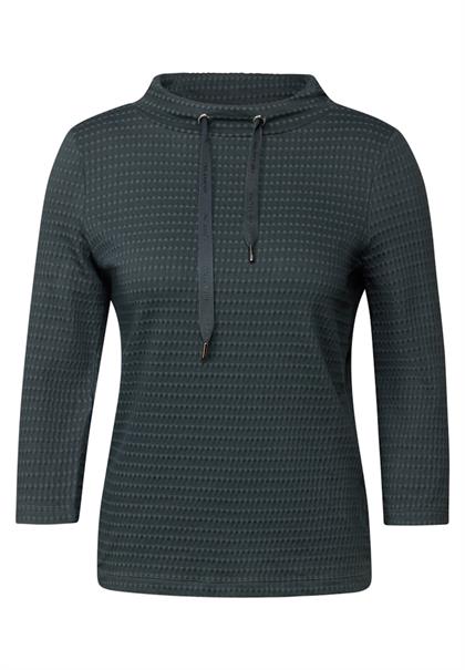 Two-Tone Strukturshirt slate khaki