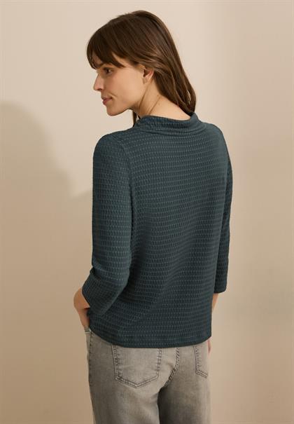 Two-Tone Strukturshirt slate khaki