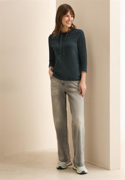 Two-Tone Strukturshirt slate khaki