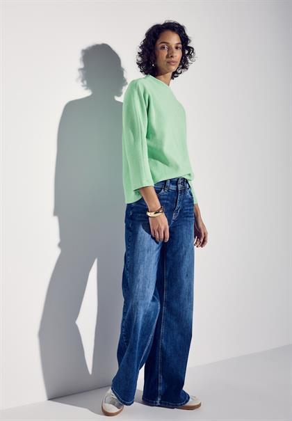 Two-Tone Strukturshirt tendril green