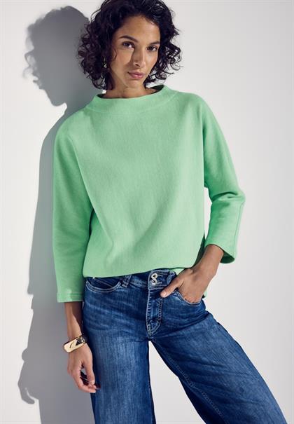 Two-Tone Strukturshirt tendril green