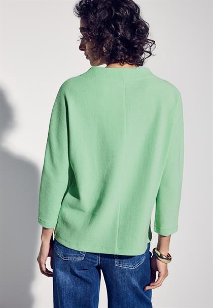 Two-Tone Strukturshirt tendril green