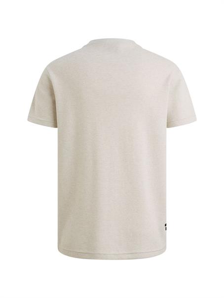 two tone textured stripe bone white