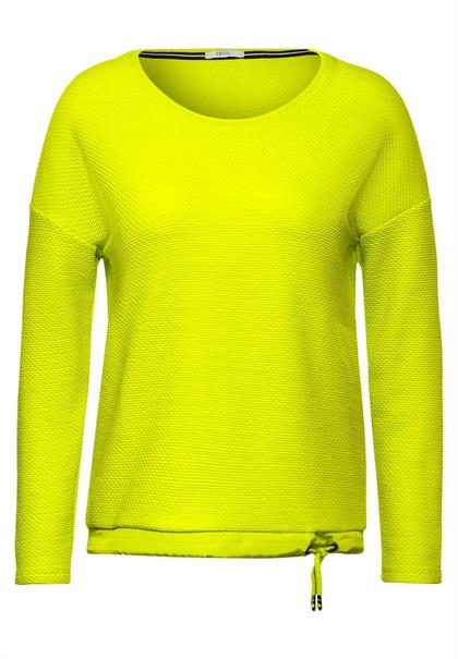 Uni-Shirt in Struktur-Optik nordic yellow
