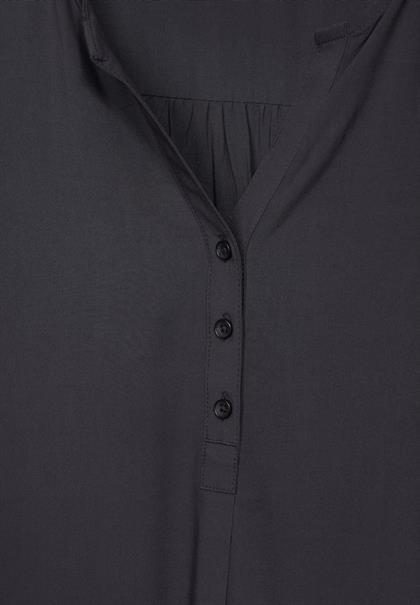 Unifarbene Basic Bluse carbon grey