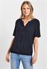 Unifarbene Basic Bluse deep blue