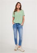 Unifarbene Basic Bluse fresh salvia green
