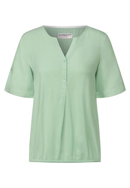 Unifarbene Basic Bluse fresh salvia green