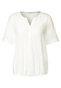 Unifarbene Basic Bluse vanilla white