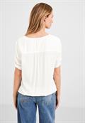 Unifarbene Basic Bluse vanilla white