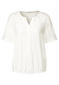 Unifarbene Basic Bluse vanilla white