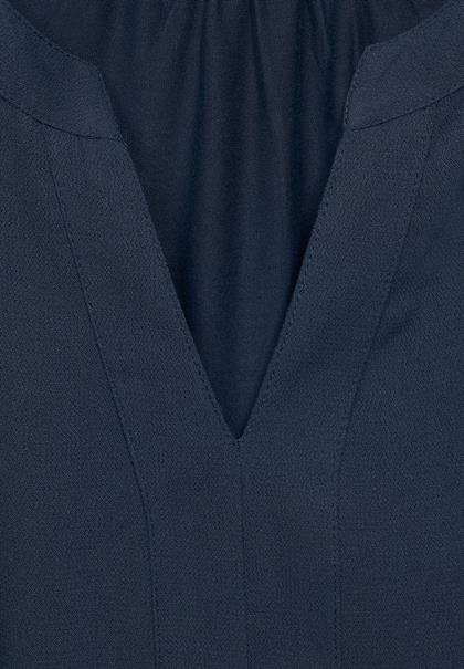 Unifarbene Bluse river blue
