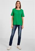 Unifarbene Struktur Bluse fresh green