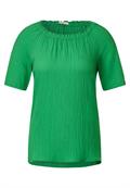 Unifarbene Struktur Bluse fresh green