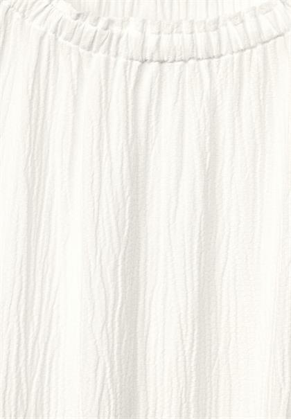 Unifarbene Struktur Bluse vanilla white