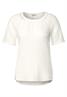 Unifarbene Struktur Bluse vanilla white