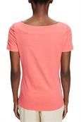 Unifarbenes Jersey-T-Shirt coral red