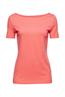 Unifarbenes Jersey-T-Shirt coral red