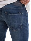 used dark stone blue denim