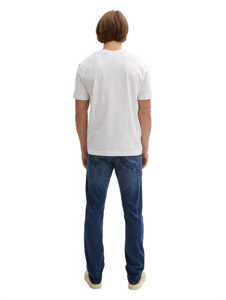 used dark stone blue denim